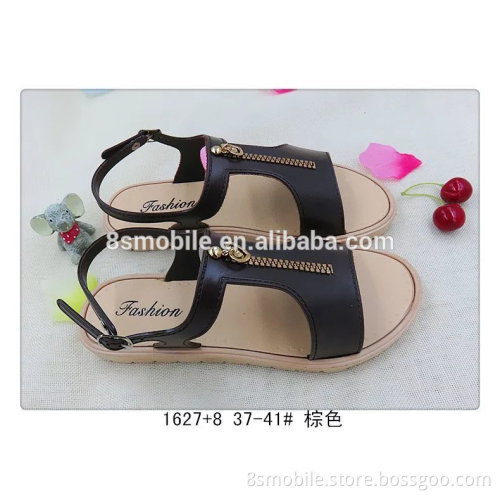 new design fashion with zipper sandal for women